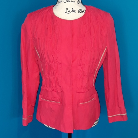 Elie Tahari "Diva Red" Chatham Jacket BNWT - Picture 1 of 8